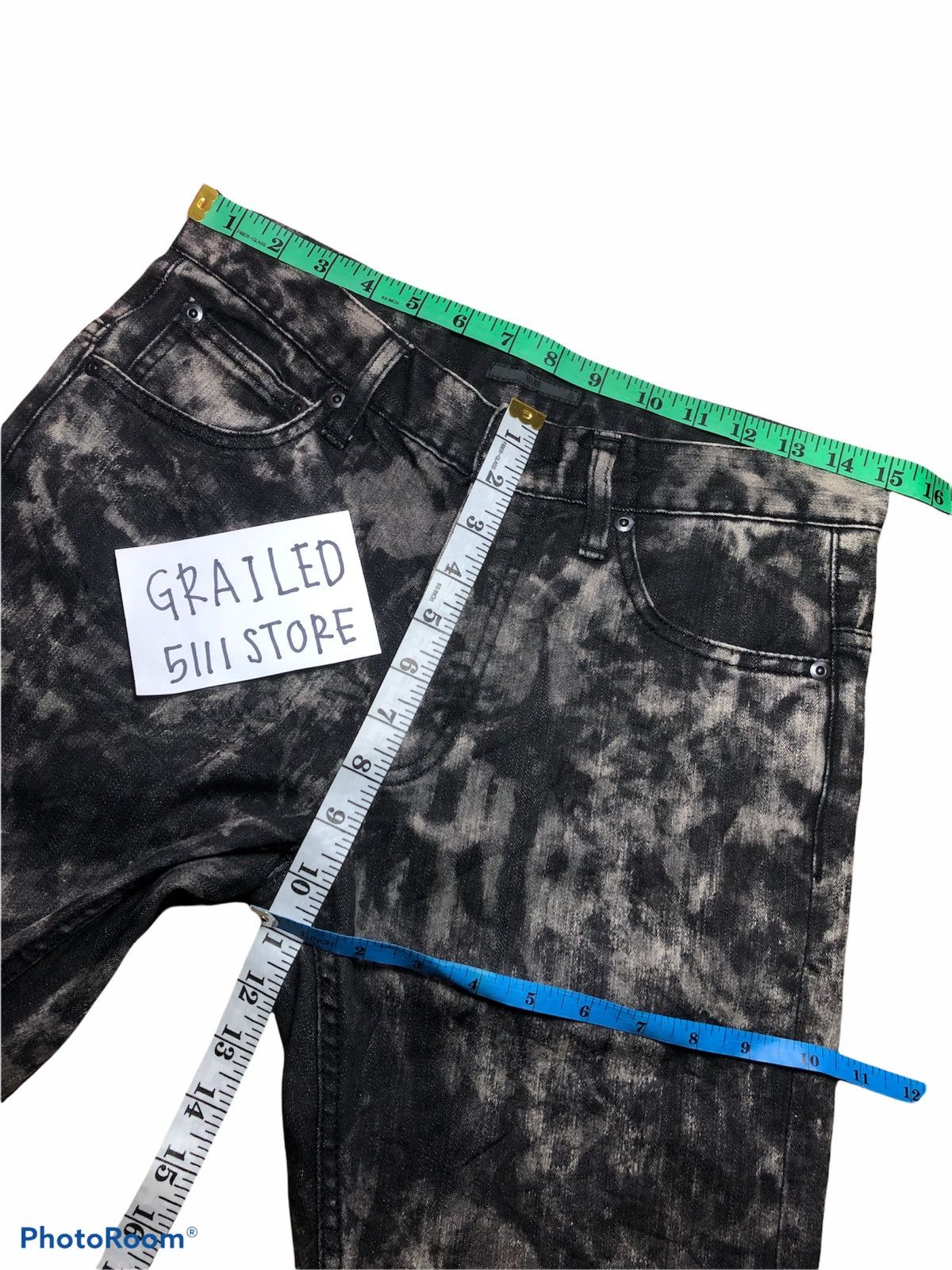 HARE × Japanese Brand Acid Wash Skinny Denim by HARE. Size US 30 / EU 46 - 6 Thumbnail