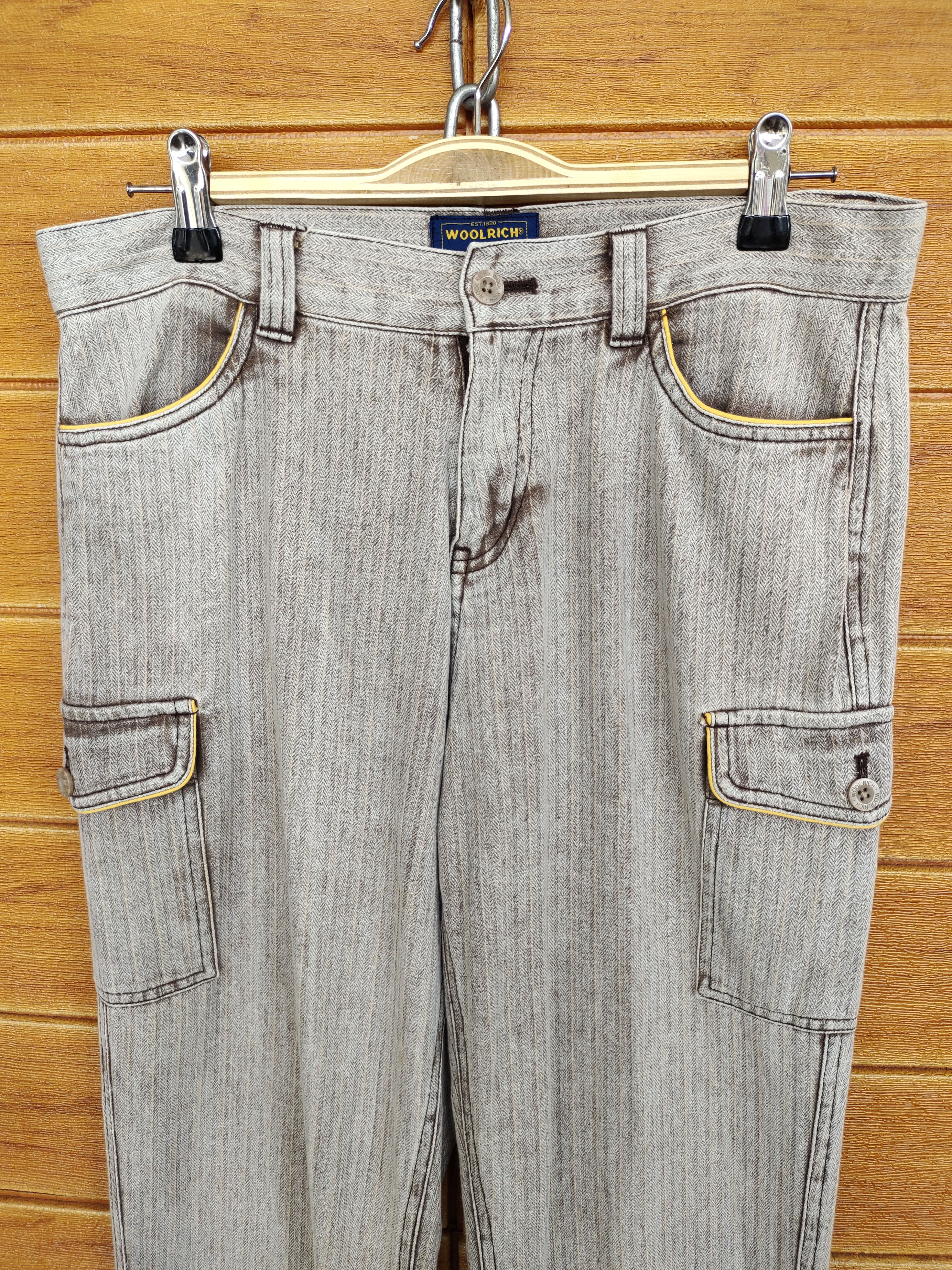 Woolrich Woolen Mills Vintage WOOLRICH Herringbone Twill Cargo Pants Size US 31 - 1 Thumbnail