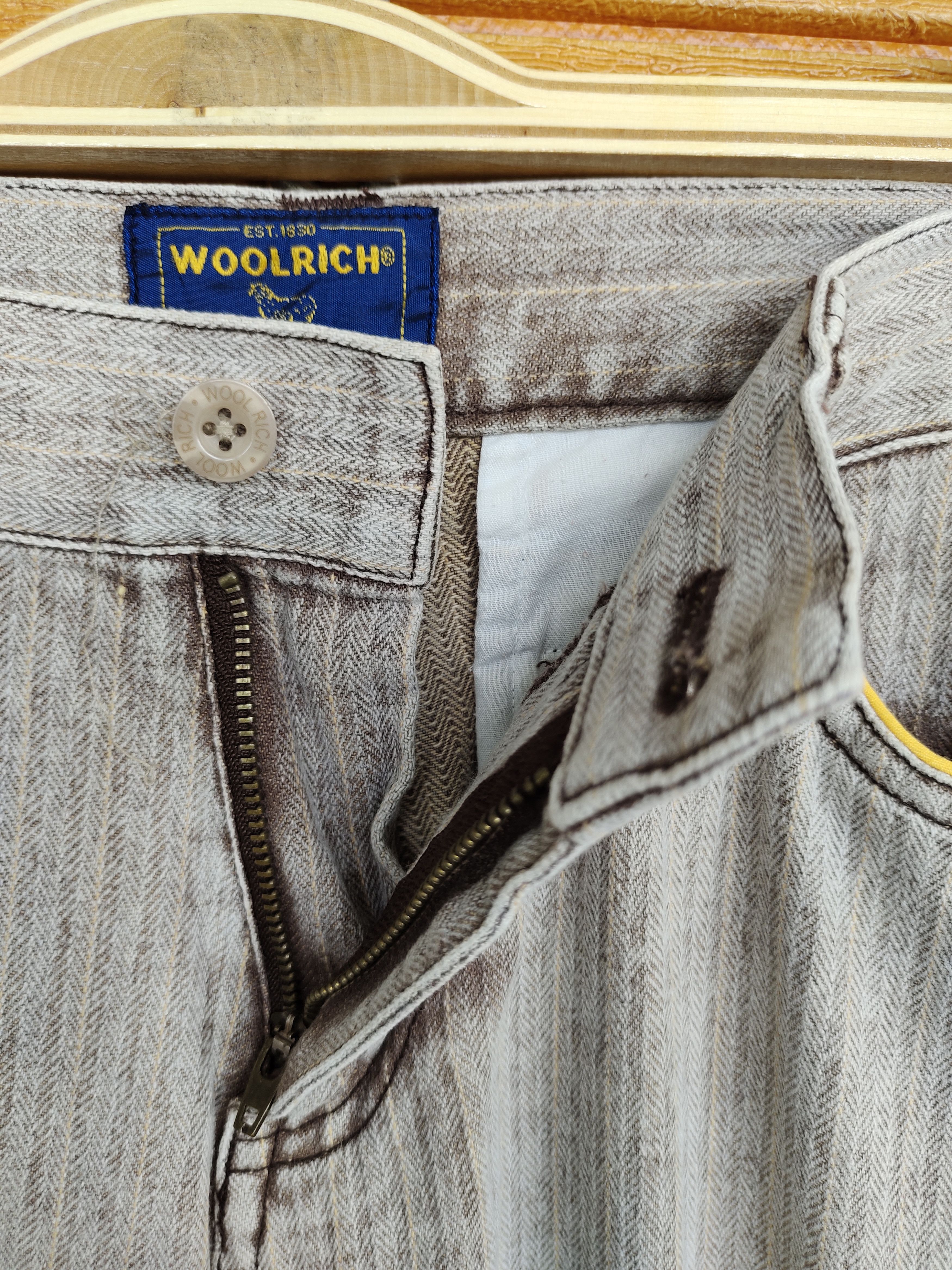 Woolrich Woolen Mills Vintage WOOLRICH Herringbone Twill Cargo Pants Size US 31 - 12 Thumbnail