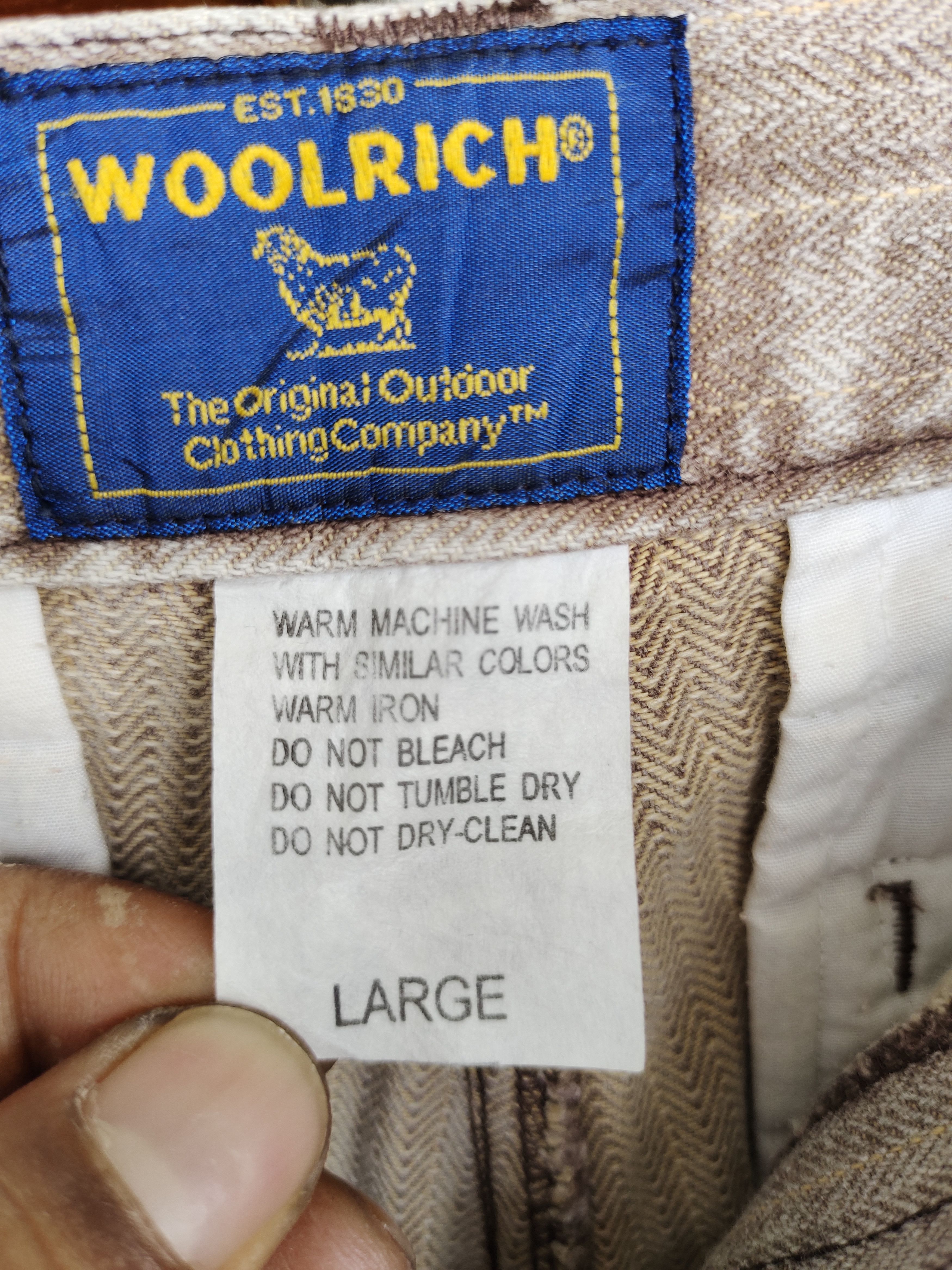 Woolrich Woolen Mills Vintage WOOLRICH Herringbone Twill Cargo Pants Size US 31 - 14 Thumbnail