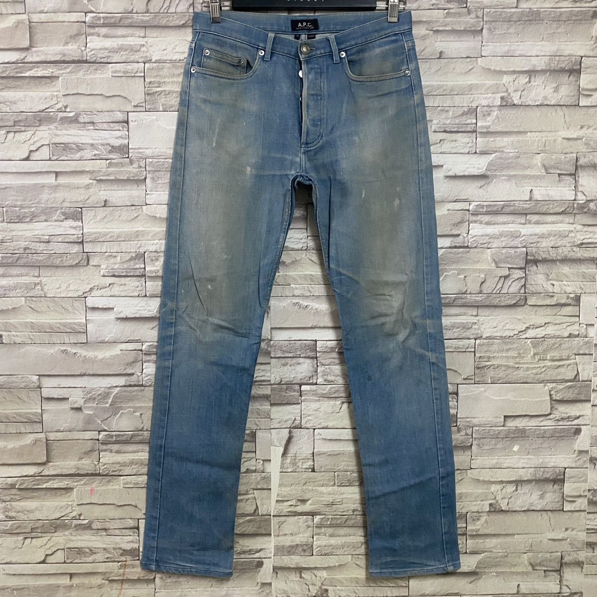 A.P.C. Dirty Faded APC Cure Denim Skinny Jeans Rue de fleurus Size US 30 / EU 46 - 3 Thumbnail
