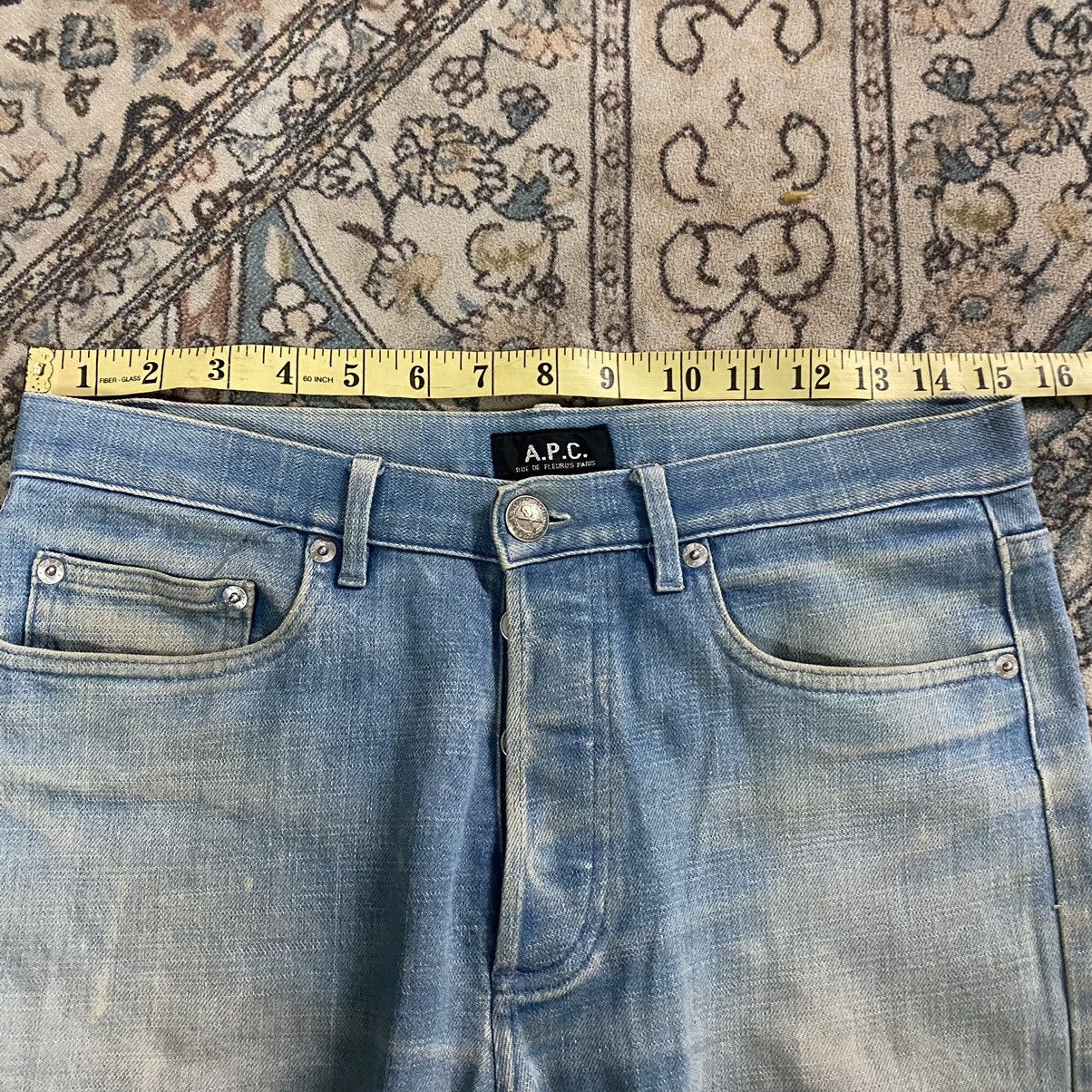 A.P.C. Dirty Faded APC Cure Denim Skinny Jeans Rue de fleurus Size US 30 / EU 46 - 13 Thumbnail
