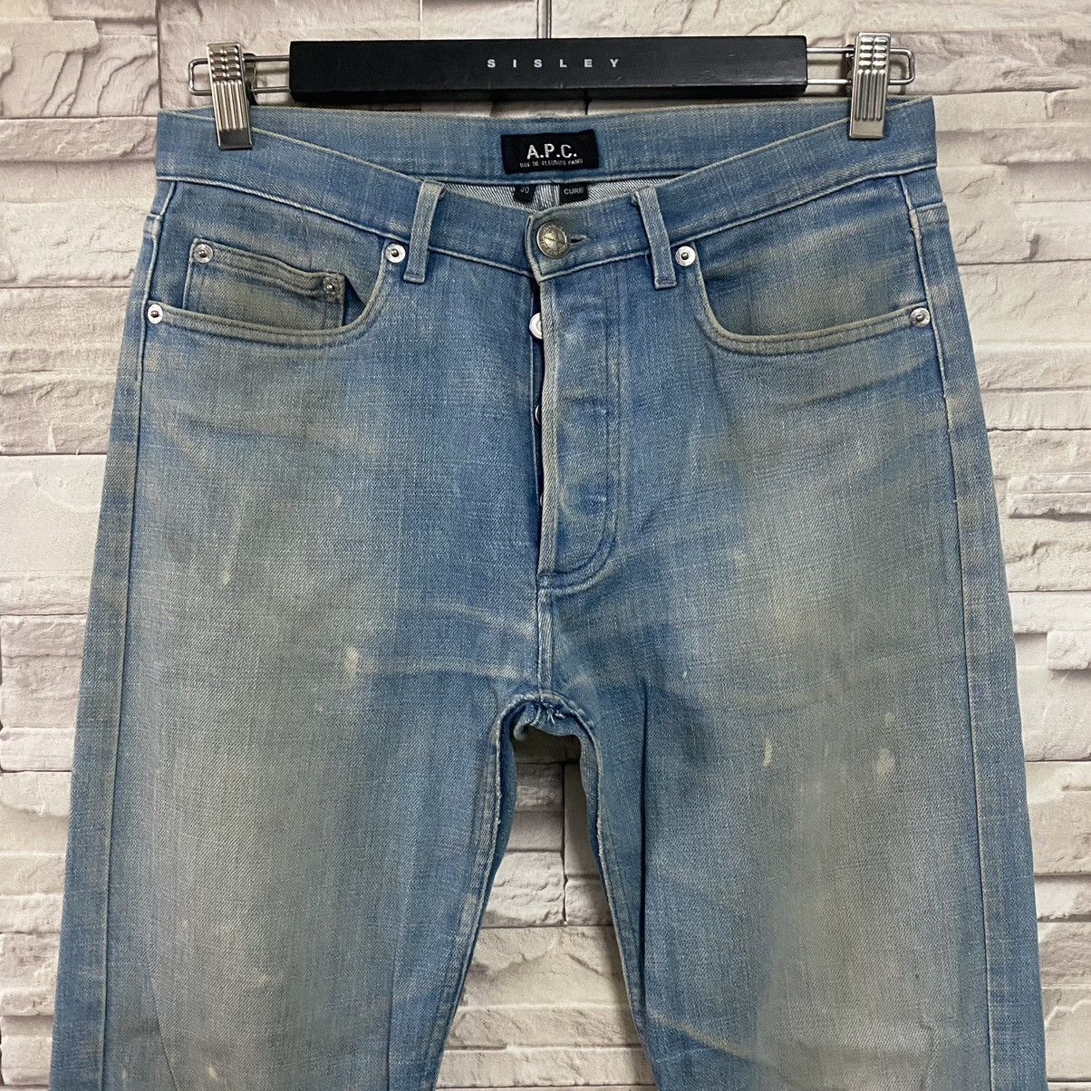 A.P.C. Dirty Faded APC Cure Denim Skinny Jeans Rue de fleurus Size US 30 / EU 46 - 4 Thumbnail