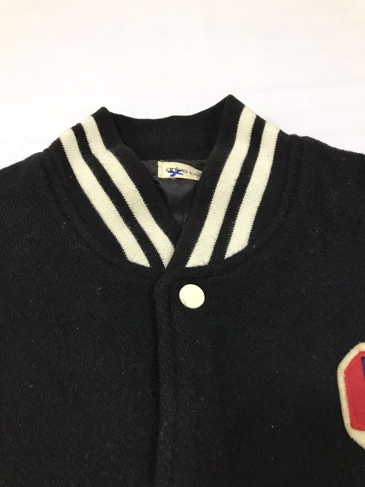 Vintage Vintage Varsity Wool Jacket Snap Button Made In Japan Size US XL / EU 56 / 4 - 5 Thumbnail