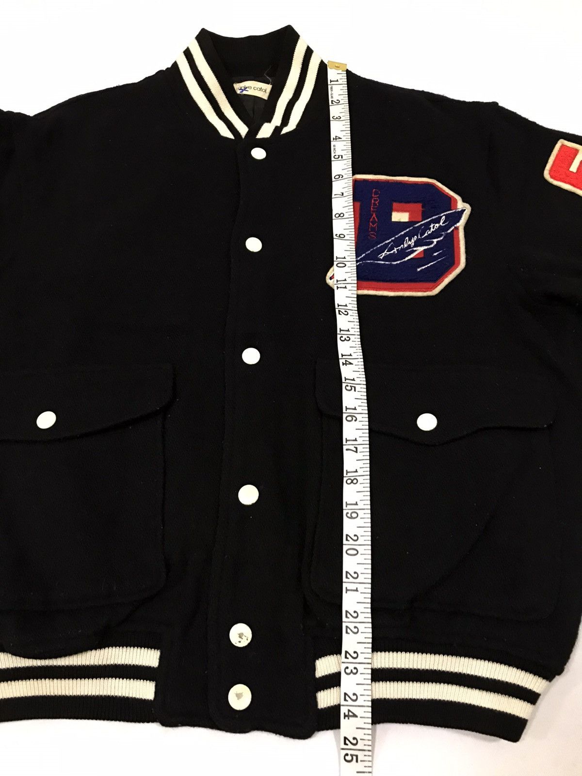 Vintage Vintage Varsity Wool Jacket Snap Button Made In Japan Size US XL / EU 56 / 4 - 11 Thumbnail
