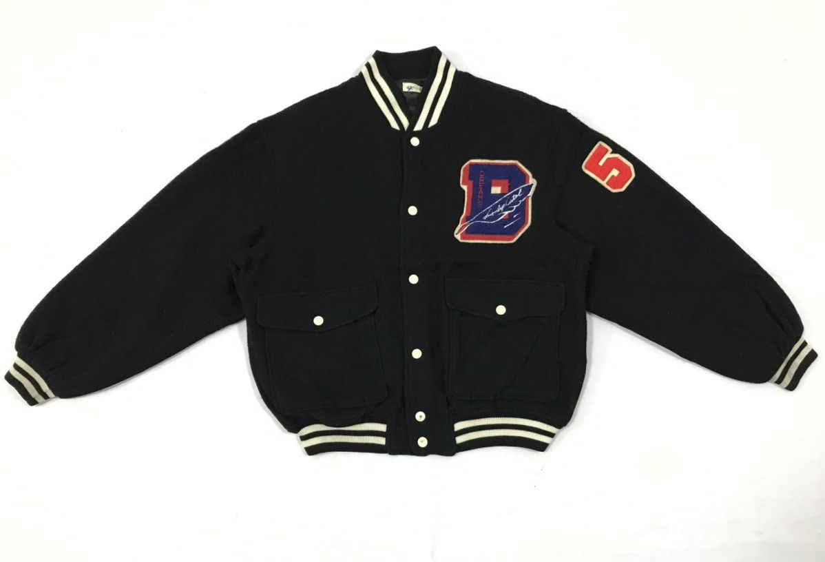 Vintage Vintage Varsity Wool Jacket Snap Button Made In Japan Size US XL / EU 56 / 4 - 1 Thumbnail
