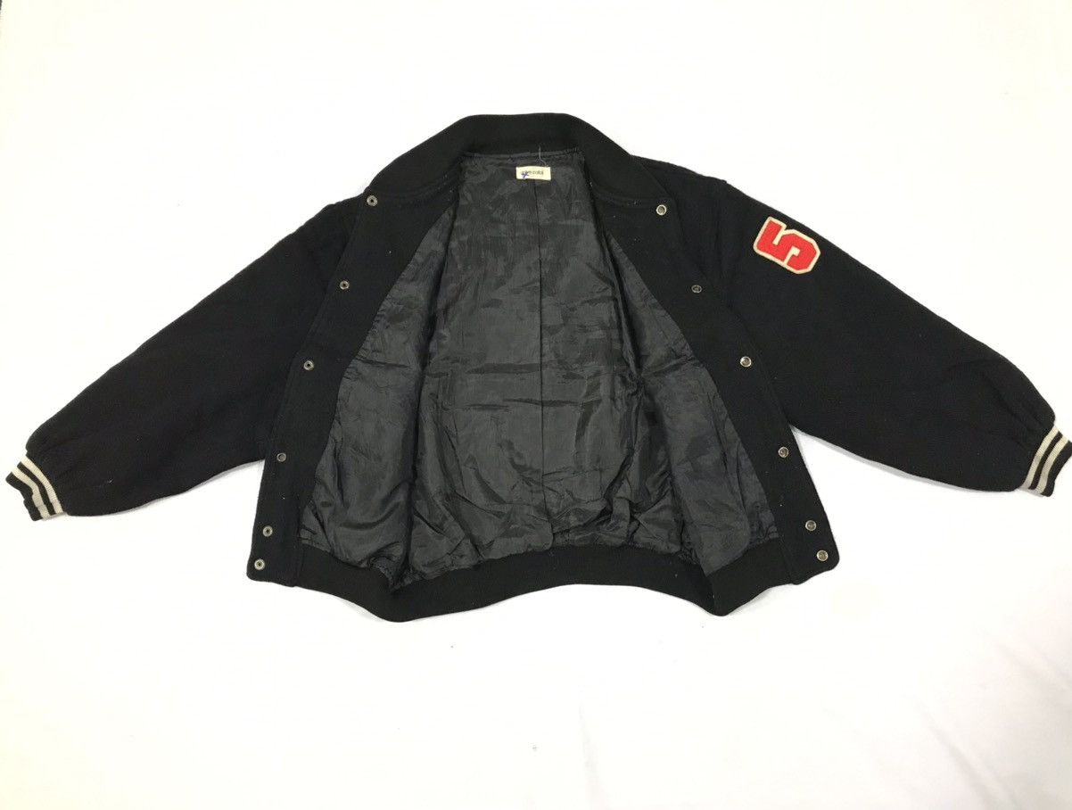 Vintage Vintage Varsity Wool Jacket Snap Button Made In Japan Size US XL / EU 56 / 4 - 4 Thumbnail