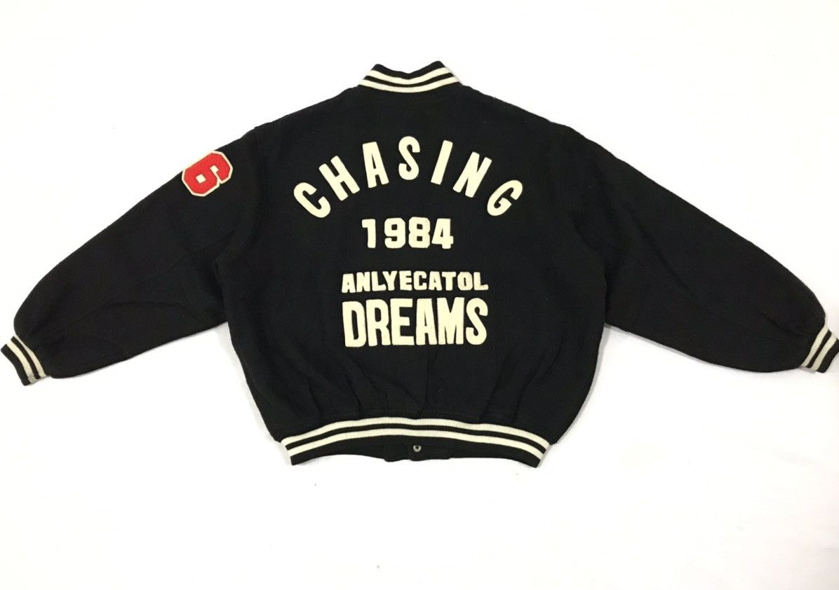 Vintage Vintage Varsity Wool Jacket Snap Button Made In Japan Size US XL / EU 56 / 4 - 2 Thumbnail