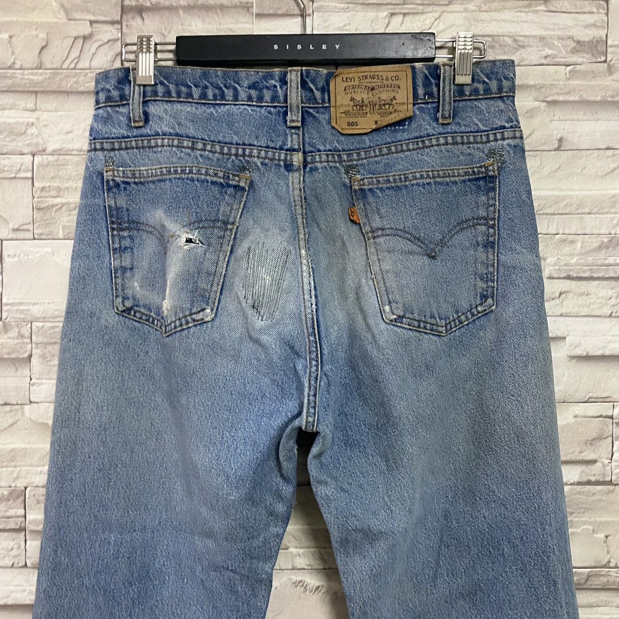 Levi's Vintage Levis 505 Orangetab Ripped Distressed Size US 33 - 11 Thumbnail