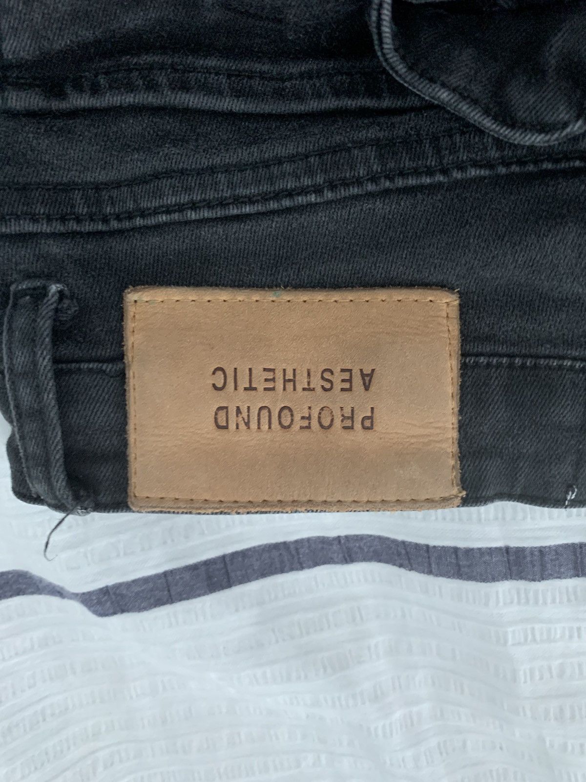 Profound Aesthetic Black Cargo Denim Pants Grailed