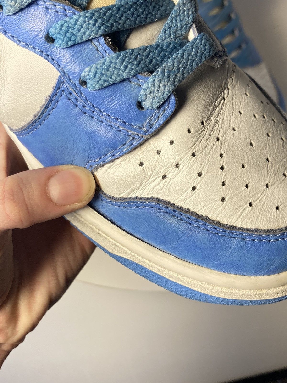 Nike 1999 Dunk High Le White | Carolina Blue UNC blue Size US 10 / EU 43 - 8 Thumbnail
