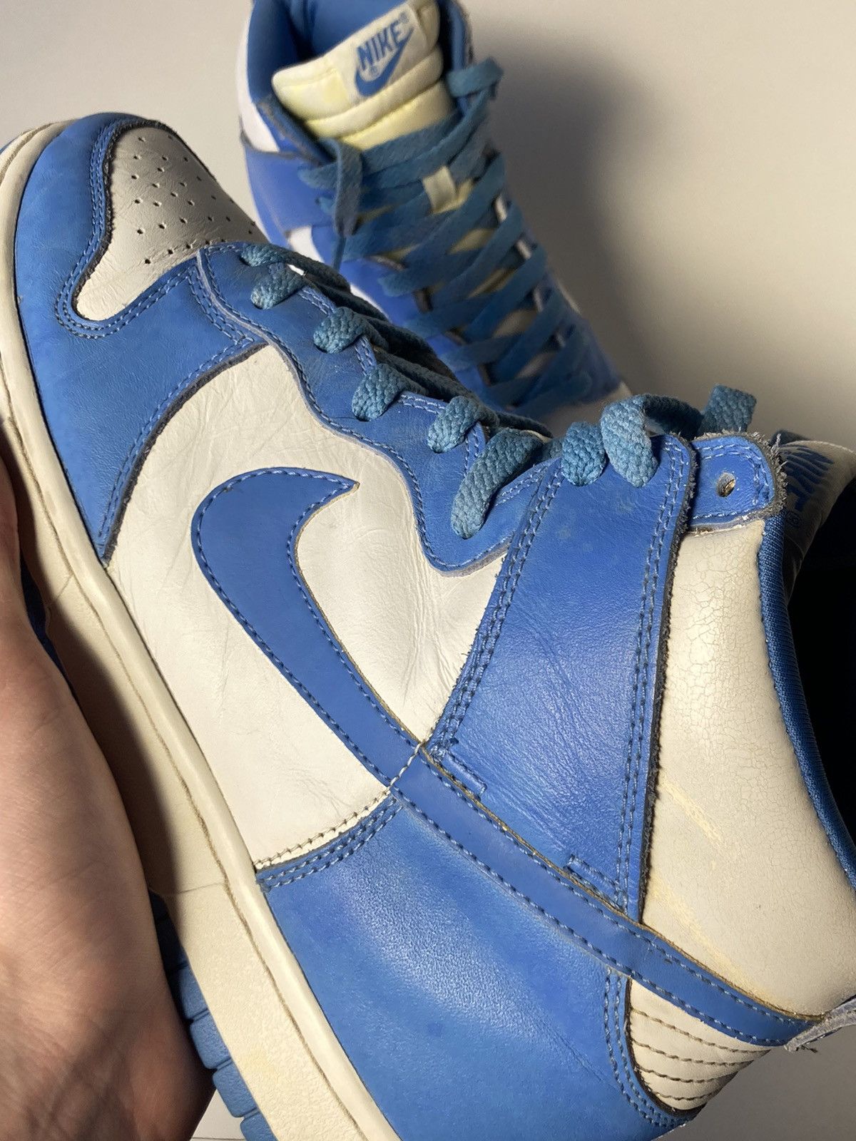 Nike 1999 Dunk High Le White | Carolina Blue UNC blue Size US 10 / EU 43 - 7 Thumbnail