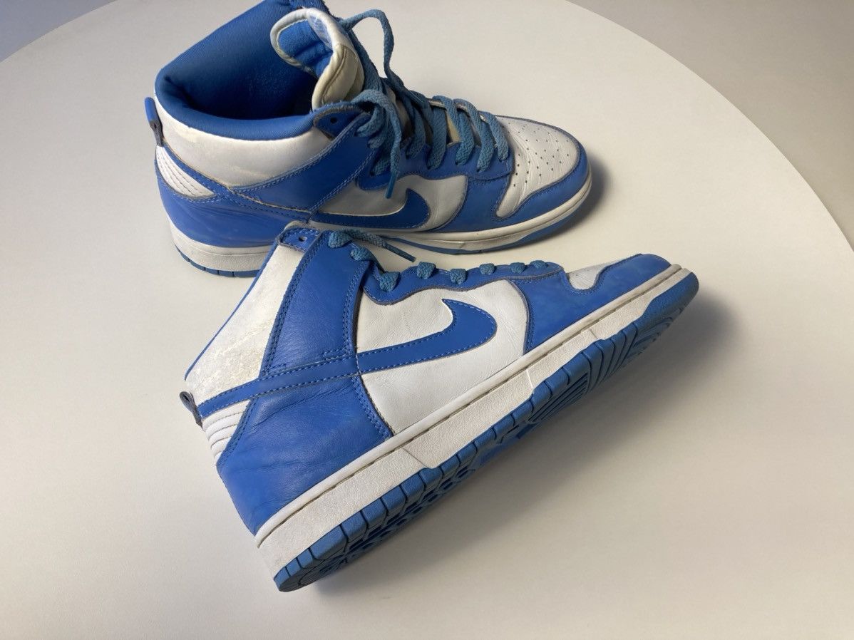 Nike 1999 Dunk High Le White | Carolina Blue UNC blue Size US 10 / EU 43 - 4 Thumbnail