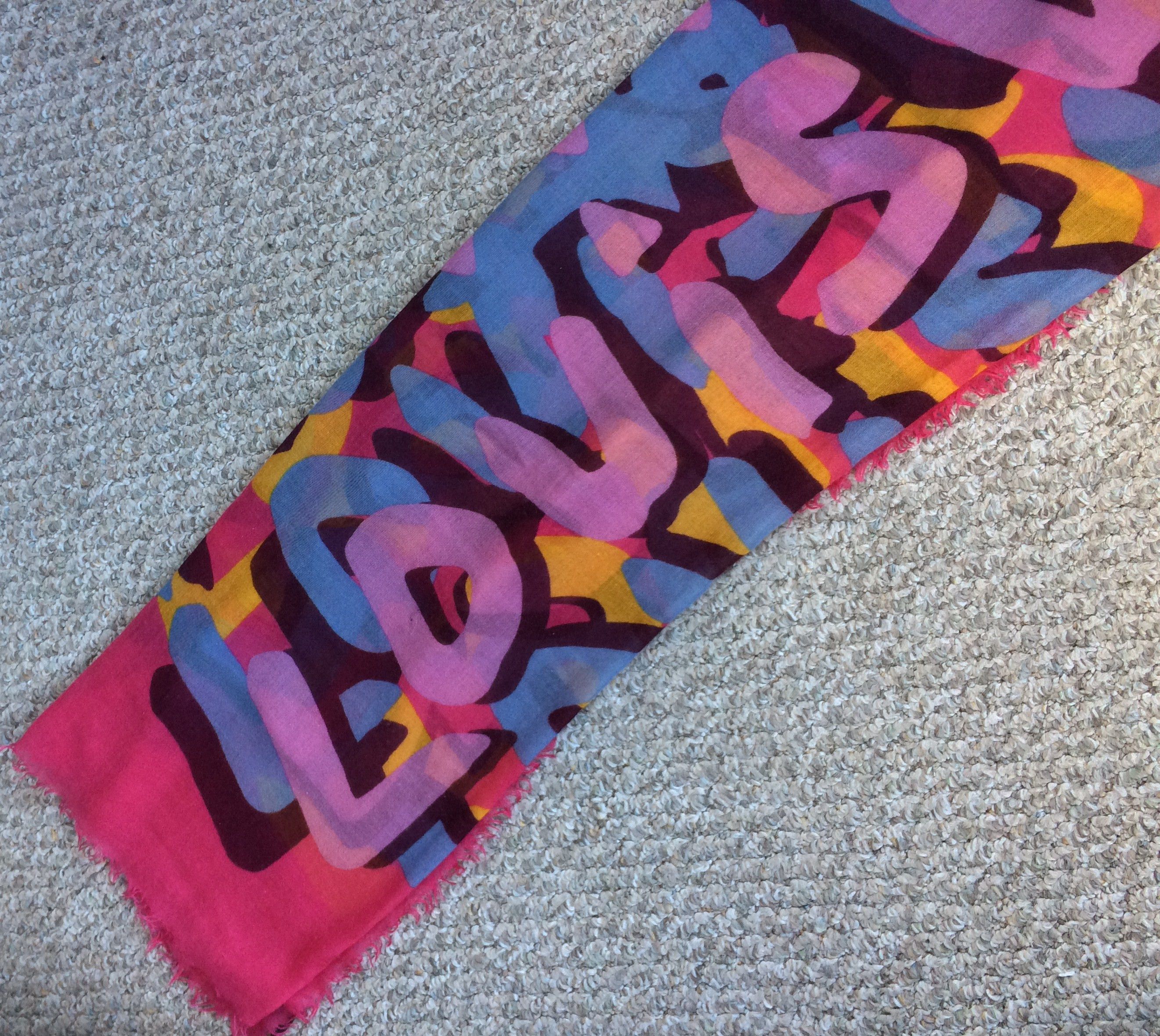 Louis Vuitton × Stephen Sprouse Louis Vuitton Sprouse Cashmere Silk Graffiti Scarf Size ONE SIZE - 2 Thumbnail