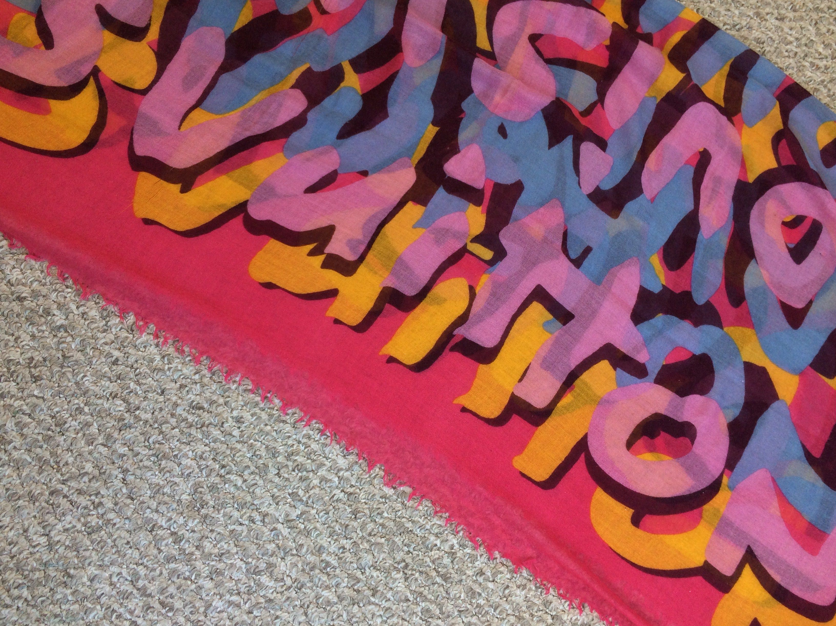 Louis Vuitton × Stephen Sprouse Louis Vuitton Sprouse Cashmere Silk Graffiti Scarf Size ONE SIZE - 3 Thumbnail