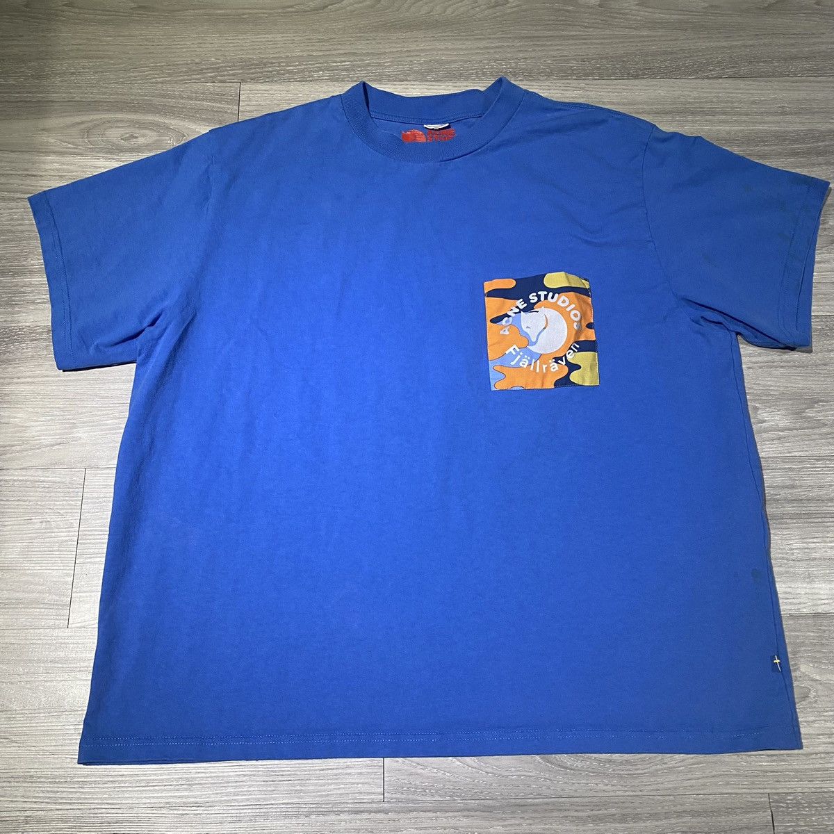 image of Acne Studios x Fjallraven T-Shirt in Blue, Men's (Size XL)