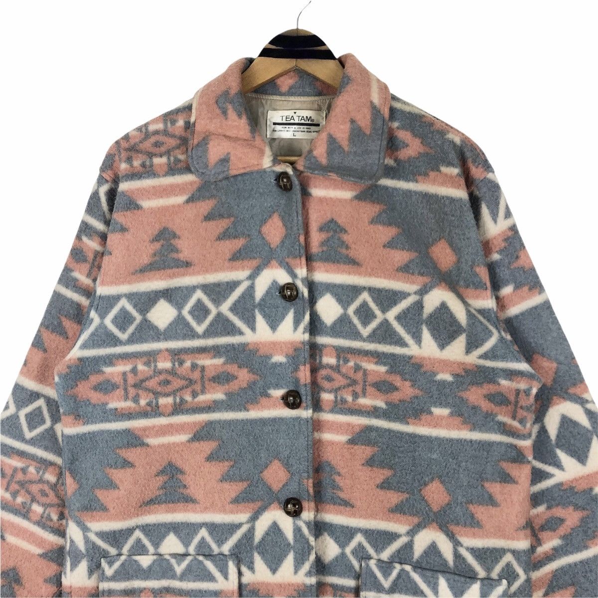 Native Vintage Tea Tam Fleece Duffle Coat Navajo Size US L / EU 52-54 / 3 - 5 Thumbnail