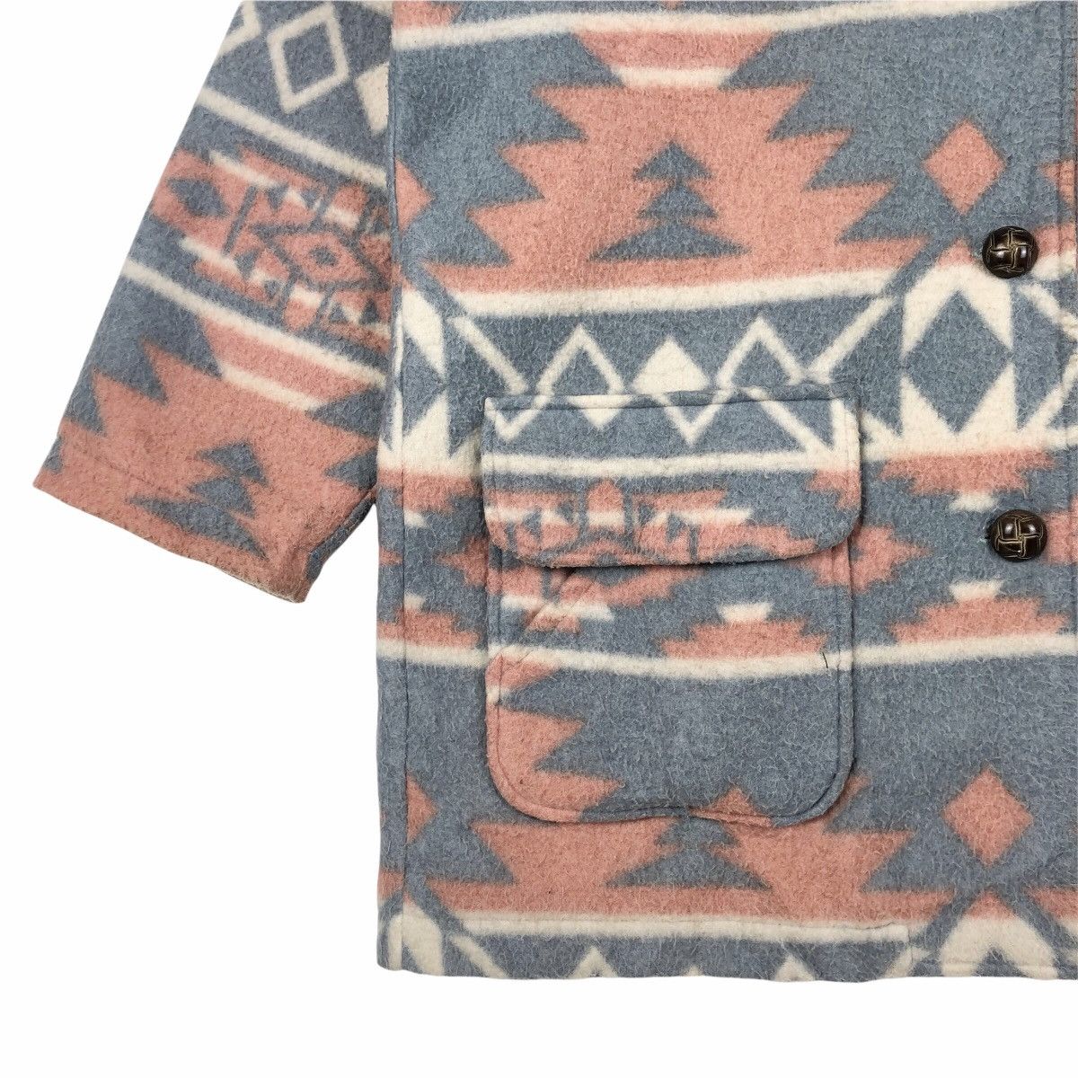 Native Vintage Tea Tam Fleece Duffle Coat Navajo Size US L / EU 52-54 / 3 - 3 Thumbnail