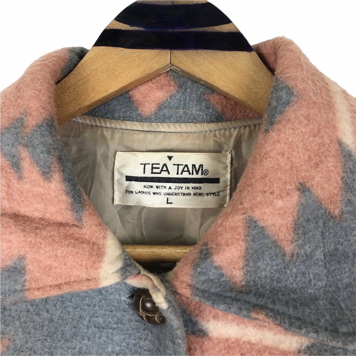Native Vintage Tea Tam Fleece Duffle Coat Navajo Size US L / EU 52-54 / 3 - 6 Thumbnail
