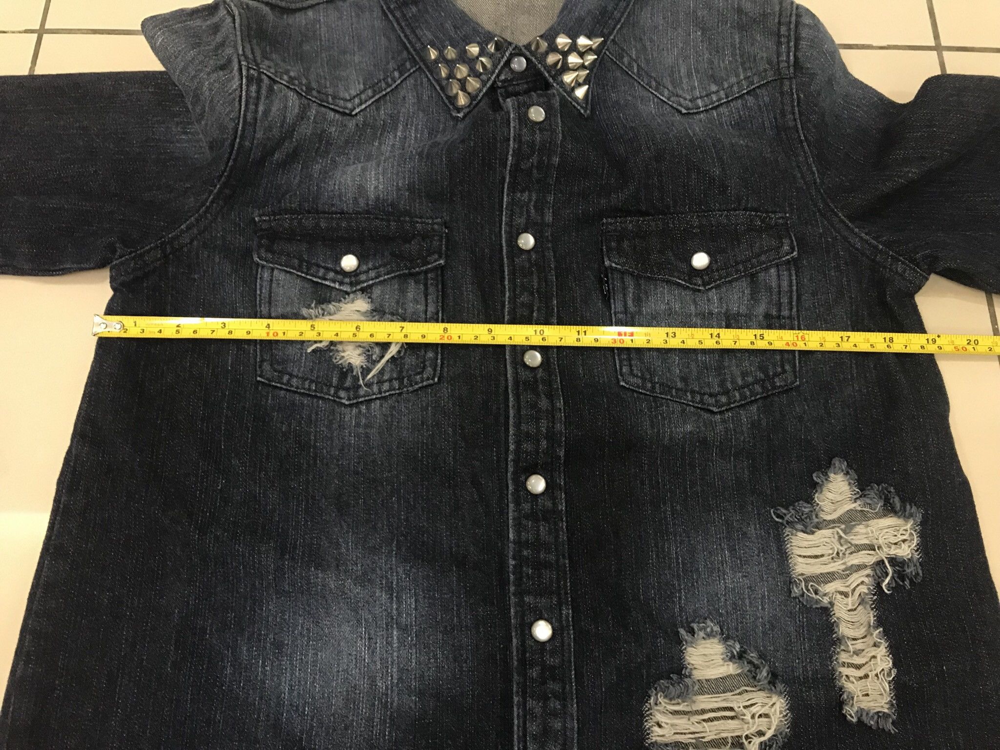 Japanese Brand Denim Shirt Maison Gilfy Japanese Brand Size US S / EU 44-46 / 1 - 8 Thumbnail