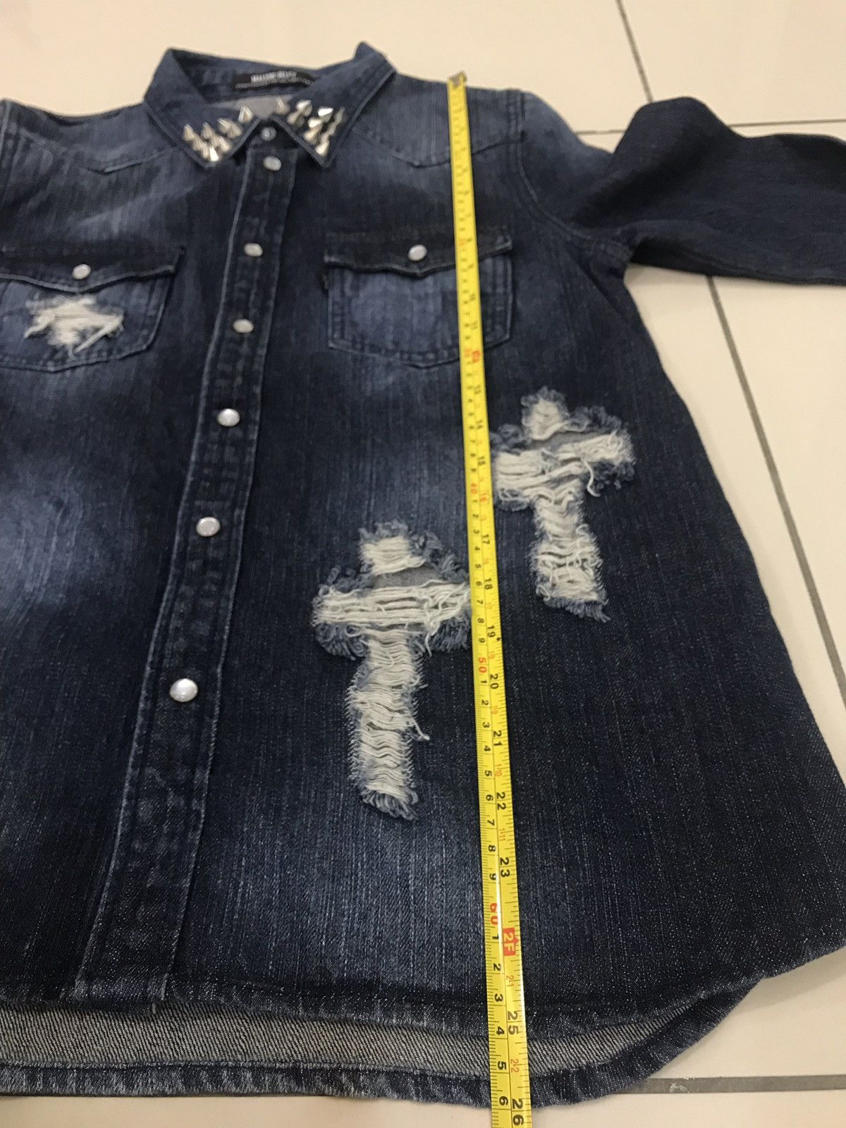 Japanese Brand Denim Shirt Maison Gilfy Japanese Brand Size US S / EU 44-46 / 1 - 9 Thumbnail