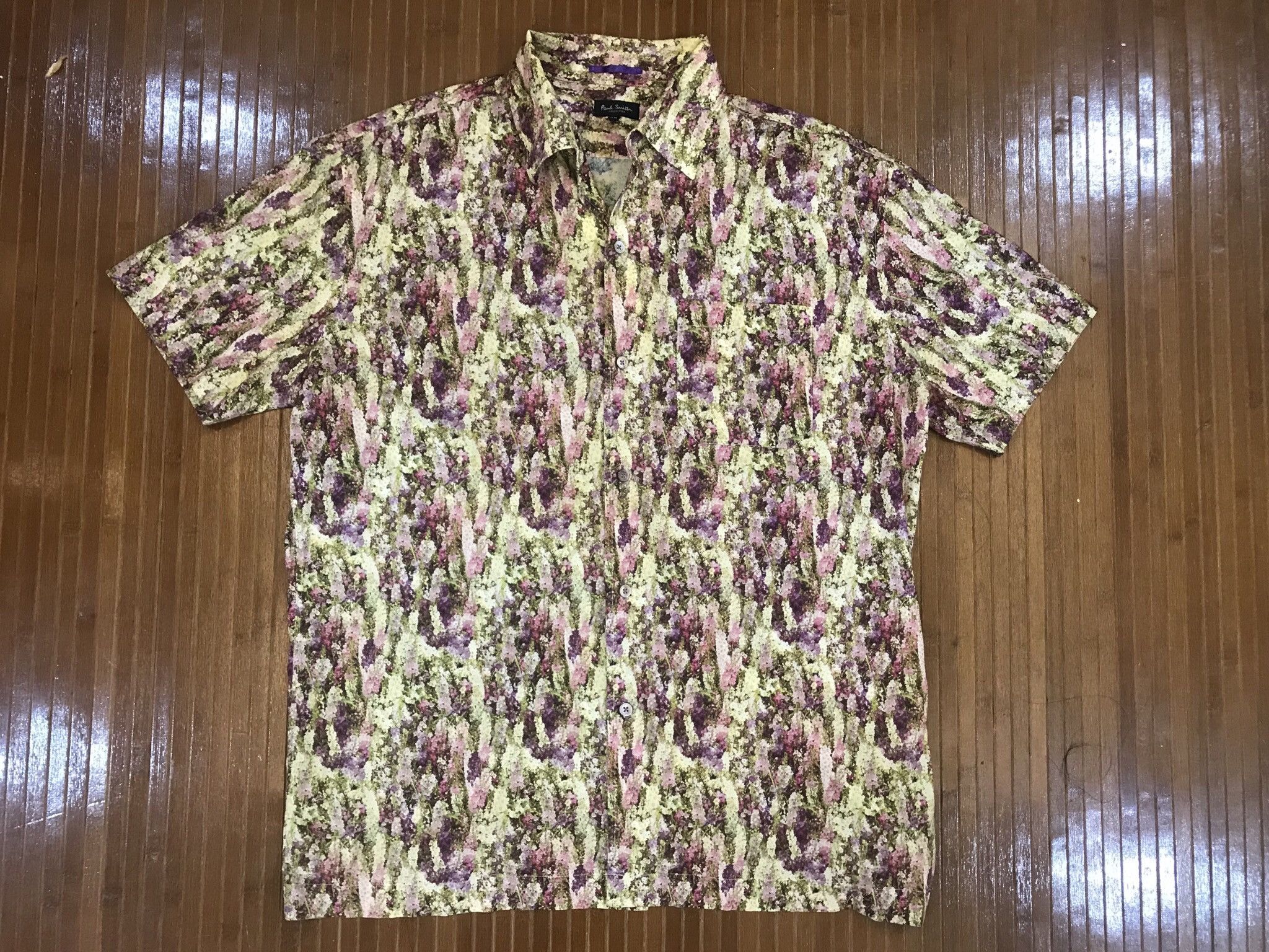 Paul Smith Paul Smith Collection Floral Lavender Shirt Size US XL / EU 56 / 4 - 2 Thumbnail