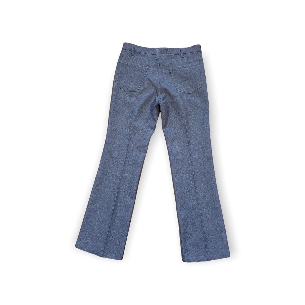 Levi's 70s dark grey polyester levis flared trousers Size US 31 - 3 Thumbnail