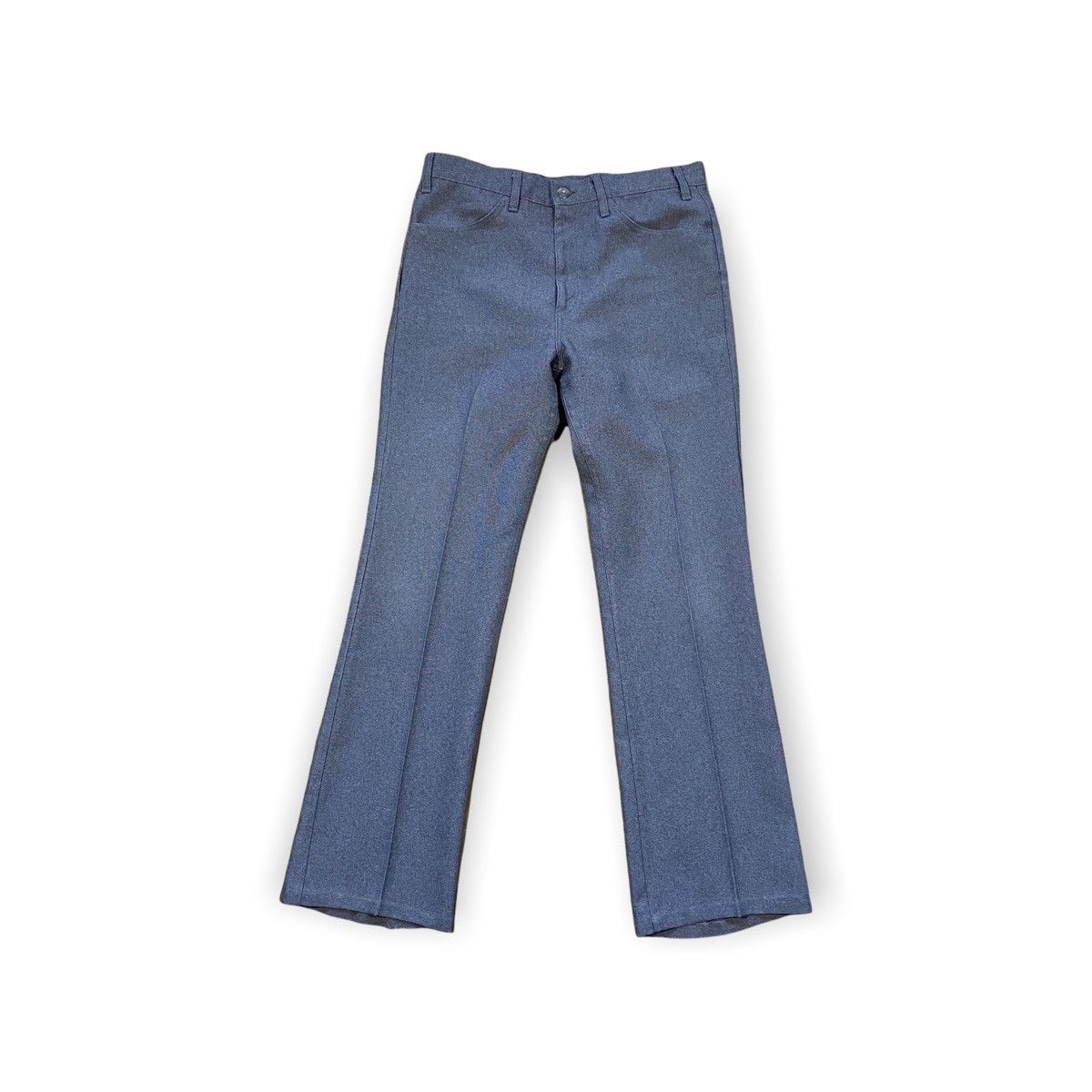 Levi's 70s dark grey polyester levis flared trousers Size US 31 - 1 Thumbnail