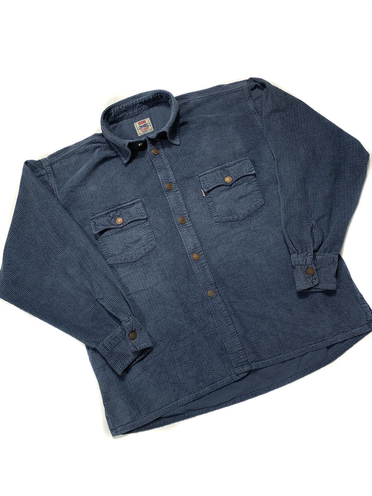 Men's Vintage Navy Levi's Corduroy Shirt L