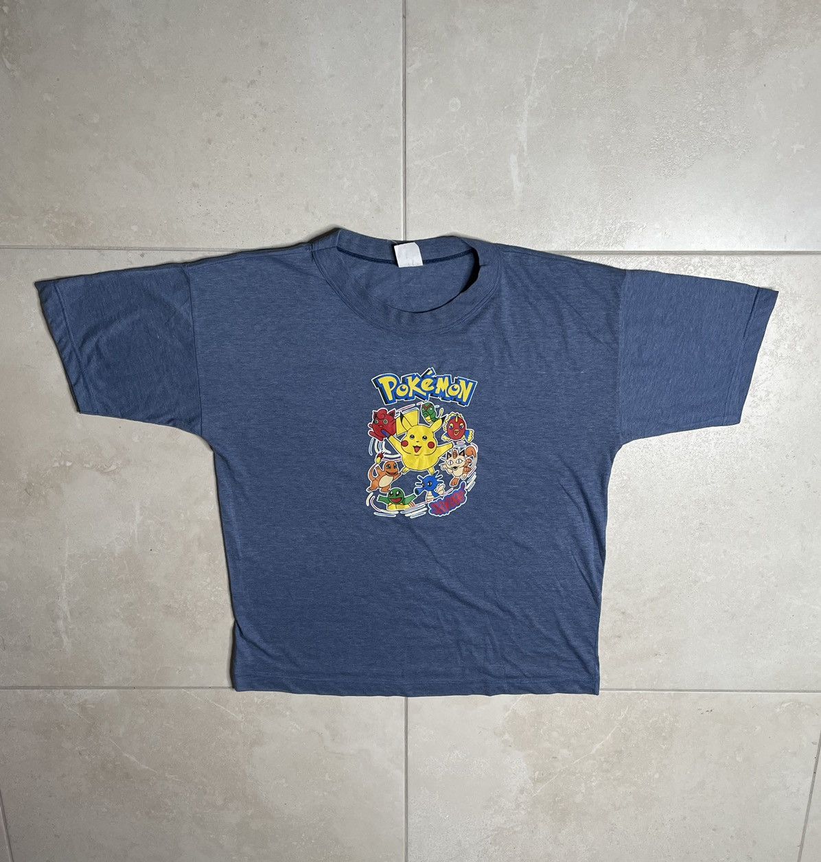 Vintage Vintage Graphite Navy Pokemon T-shirt | Grailed