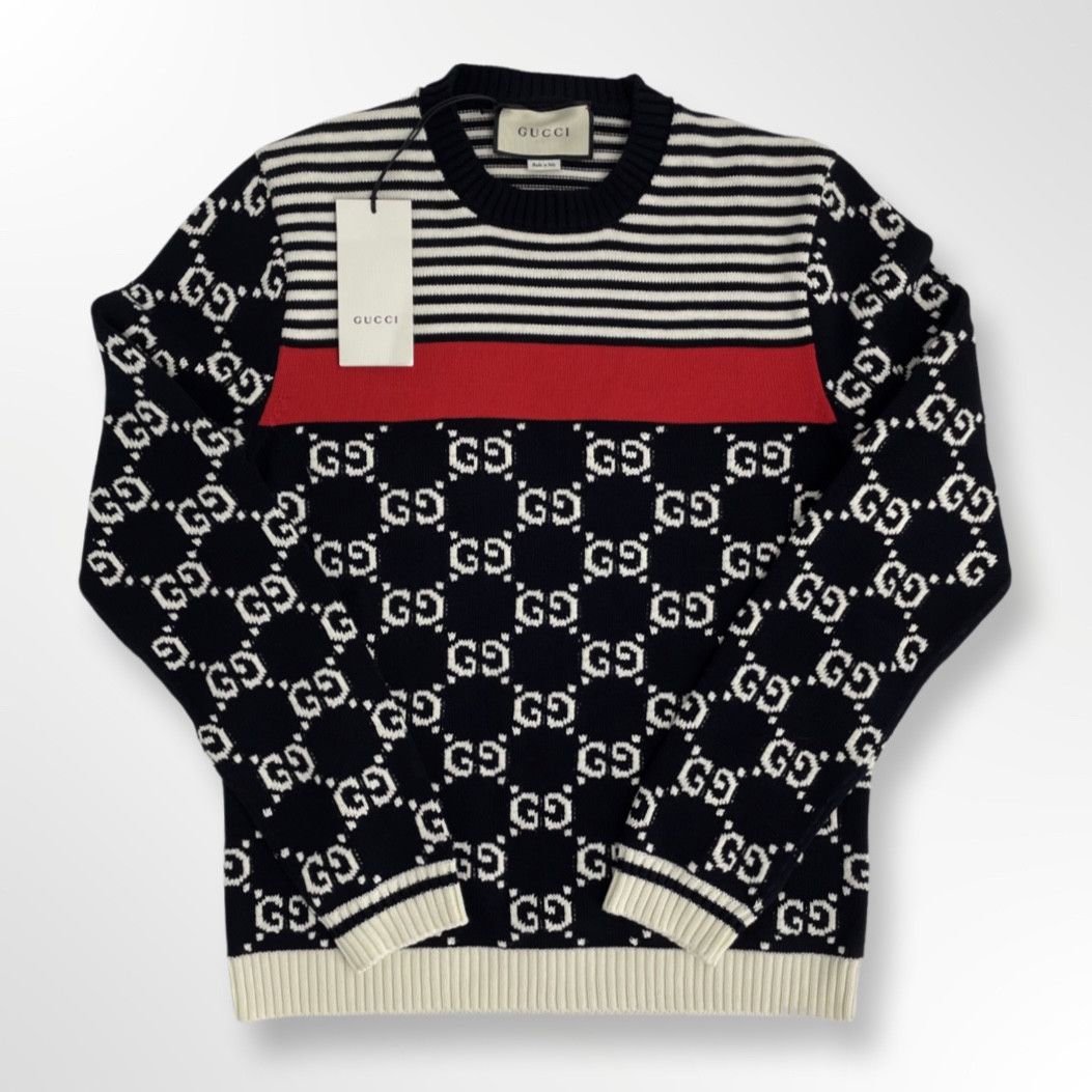 Gucci GG Striped Knit Sweatshirt