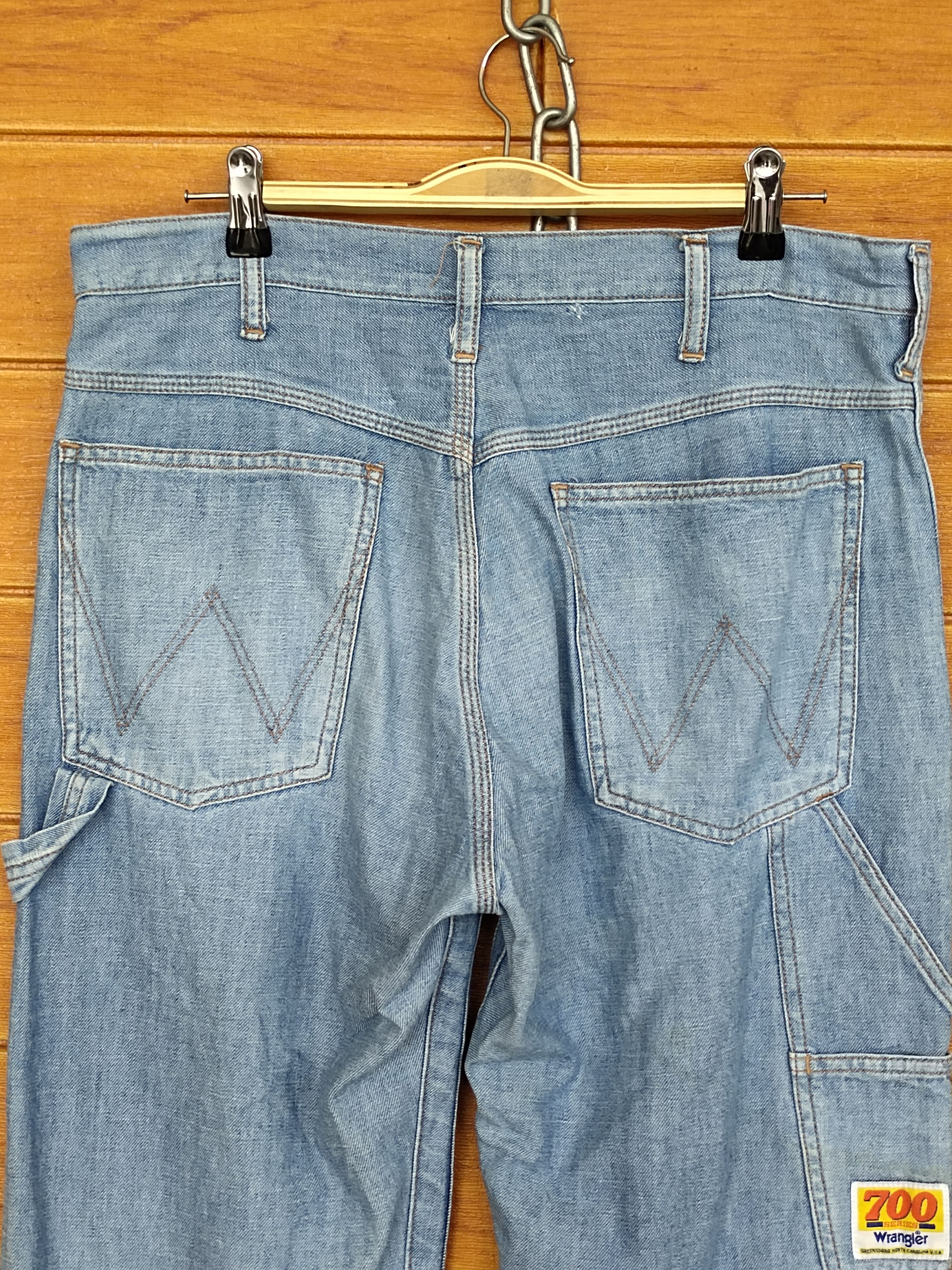 Vintage Vintage WRANGLER 700 SERIES Double Knee Carpenter Denim Size US 33 - 3 Thumbnail