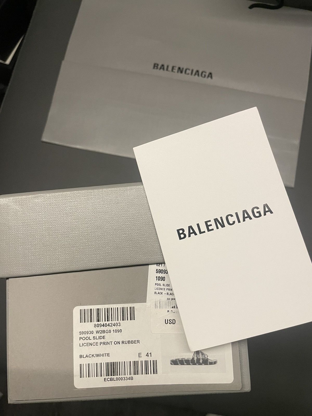 Balenciaga Rare Super Runway Limited Edition Iconic BB Logo Pool Slides Size US 8 / EU 41 - 10 Thumbnail