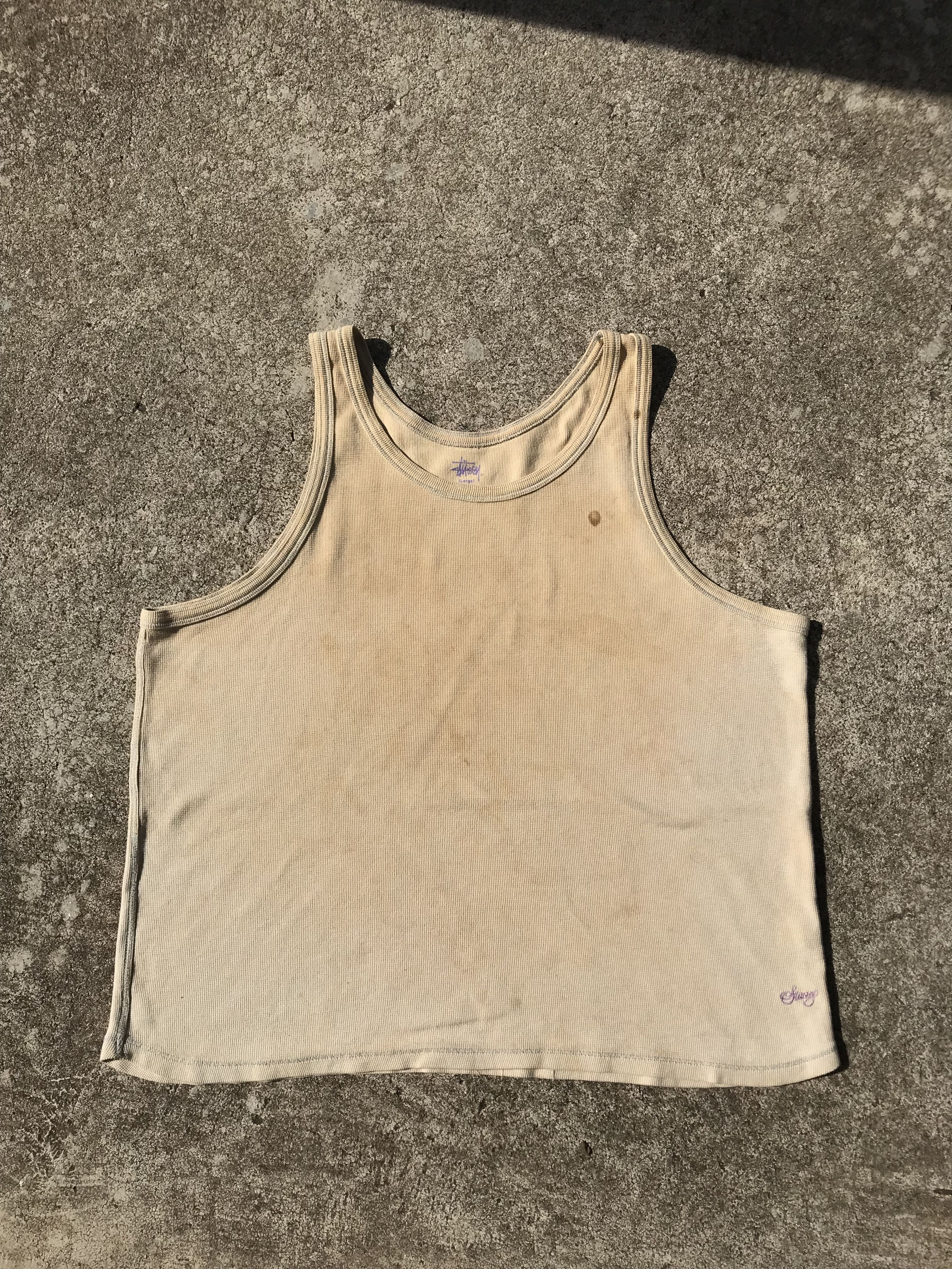 Stussy stussy O'Dyed Mesh Tank Khaki 117126 | Grailed