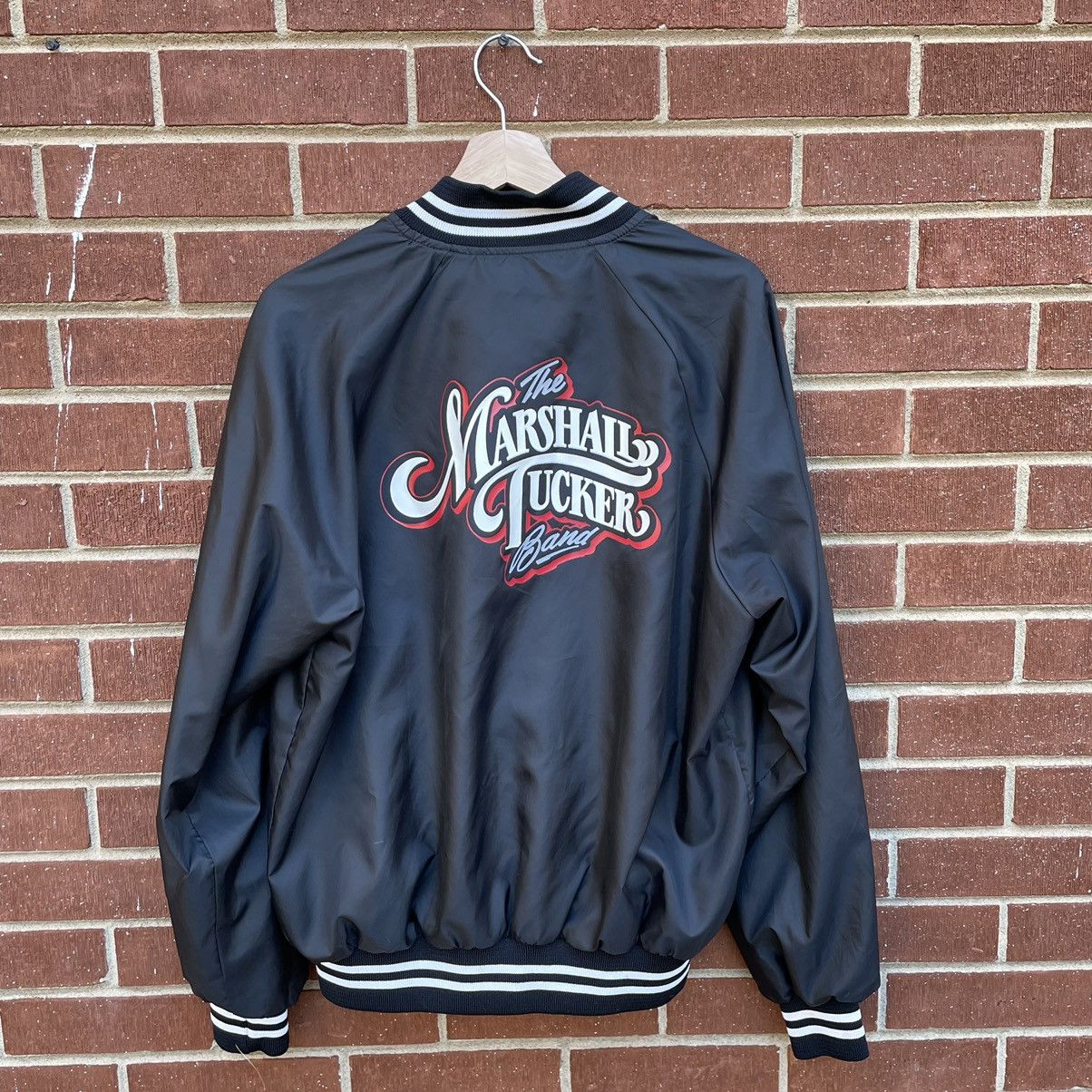 Band Tees × Vintage Vintage 80s The Marshall Tucker Band Satin Bomber Jacket Size US L / EU 52-54 / 3 - 1 Thumbnail