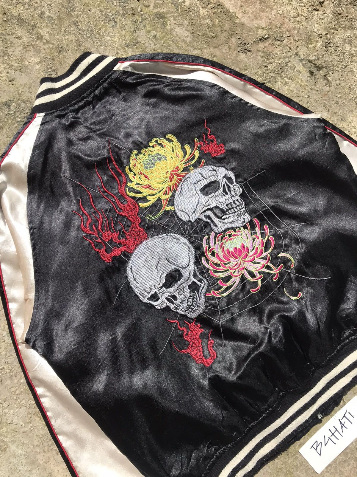 Toyo Enterprises Vintage Flower and Skulls Souvenir Jacket Size US M / EU 48-50 / 2 - 2 Thumbnail