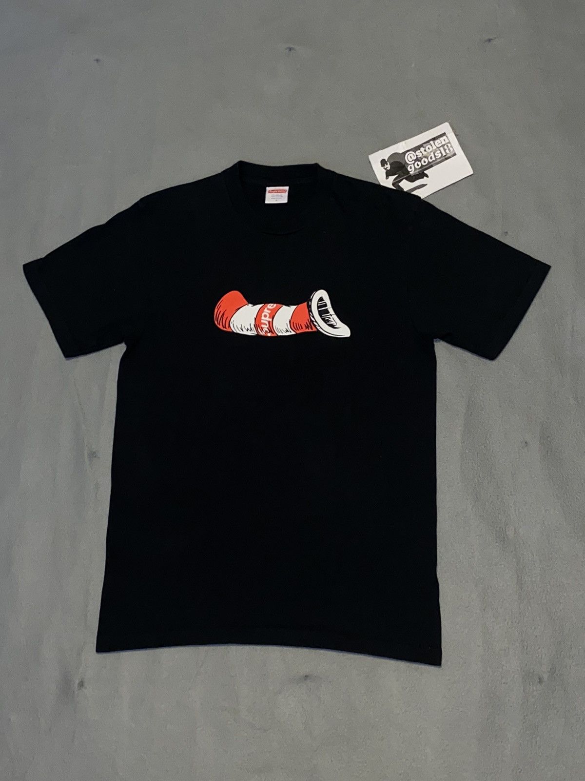 supreme cat in the hat tee red