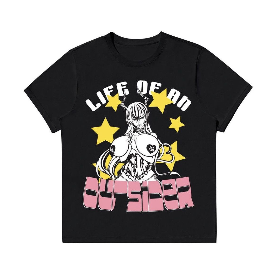 Life Of An Outsider Anime Tee Black