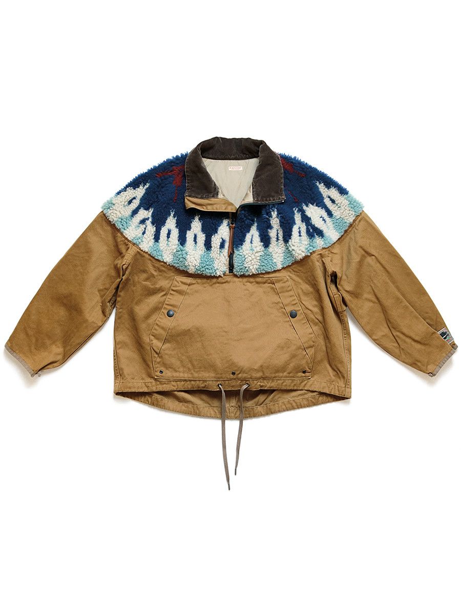ジャケット・アウター Kapital anorak jacket 3size Kapital Cloth Boa Fleece Nordic Anorak, Brown – Glasswing