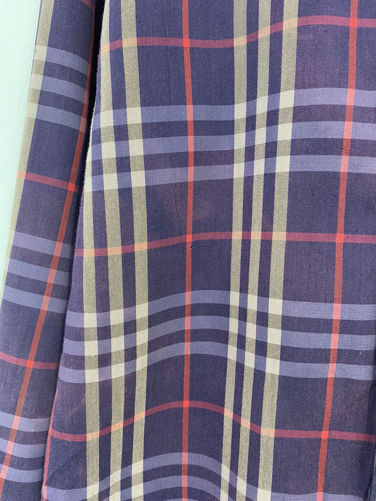 Burberry Burberry Button Up Shirt Nova Checked Purple Design Size US M / EU 48-50 / 2 - 8 Thumbnail