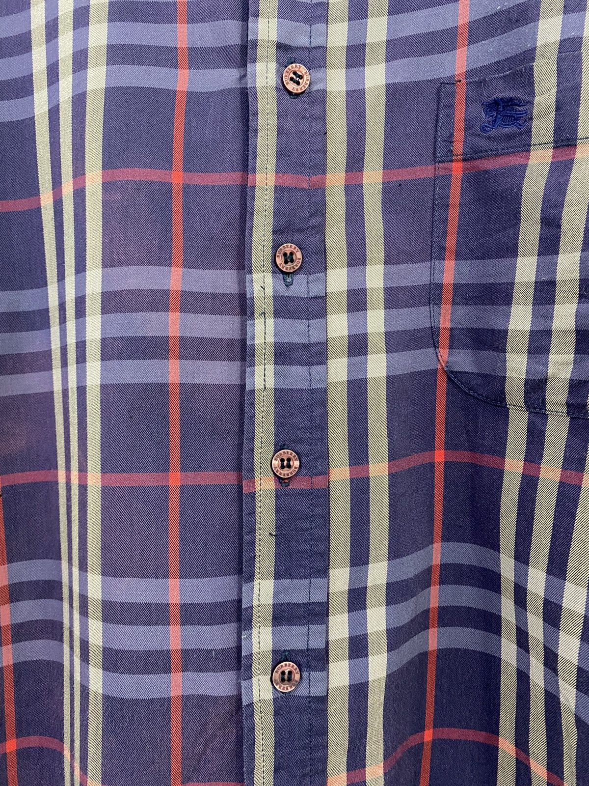 Burberry Burberry Button Up Shirt Nova Checked Purple Design Size US M / EU 48-50 / 2 - 4 Thumbnail