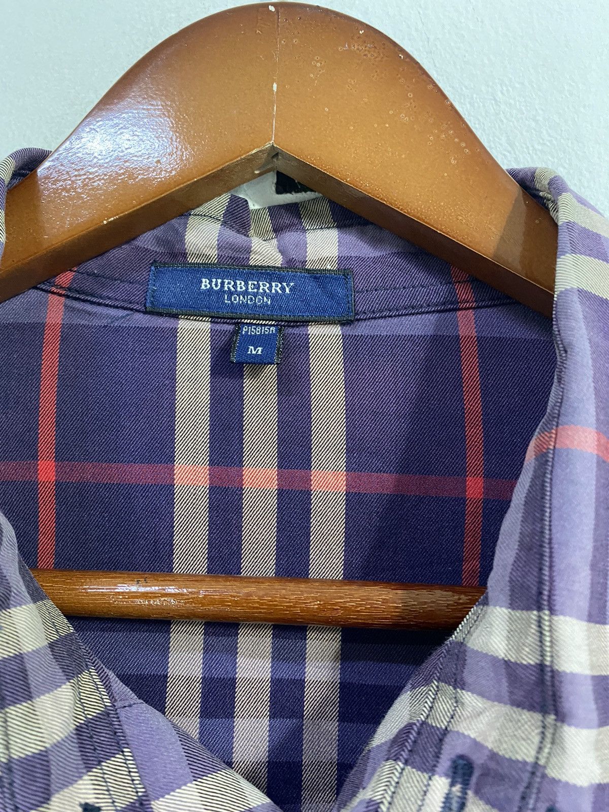 Burberry Burberry Button Up Shirt Nova Checked Purple Design Size US M / EU 48-50 / 2 - 3 Thumbnail