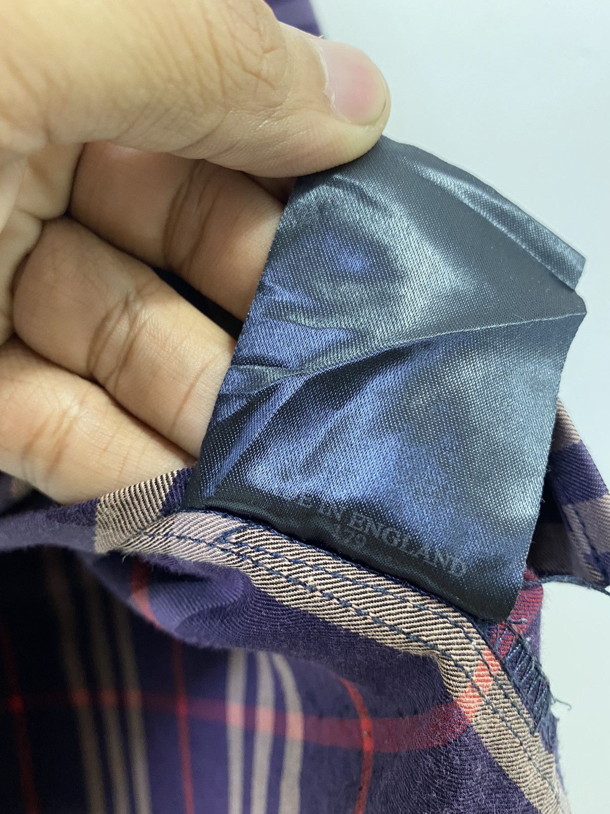 Burberry Burberry Button Up Shirt Nova Checked Purple Design Size US M / EU 48-50 / 2 - 6 Thumbnail