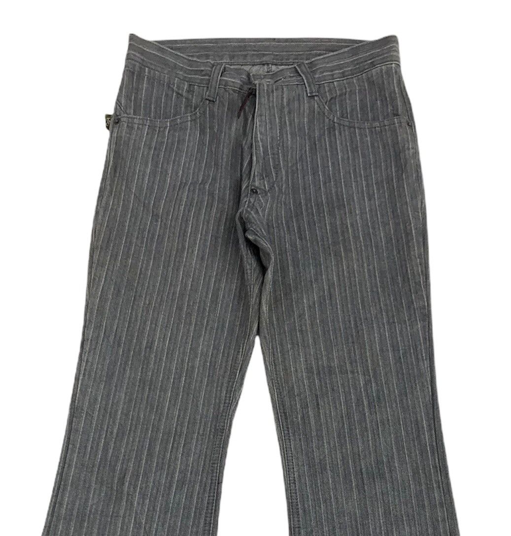 Japanese Brand Japanese 291295 Homme Stripes Flare Jeans Size US 28 / EU 44 - 3 Thumbnail