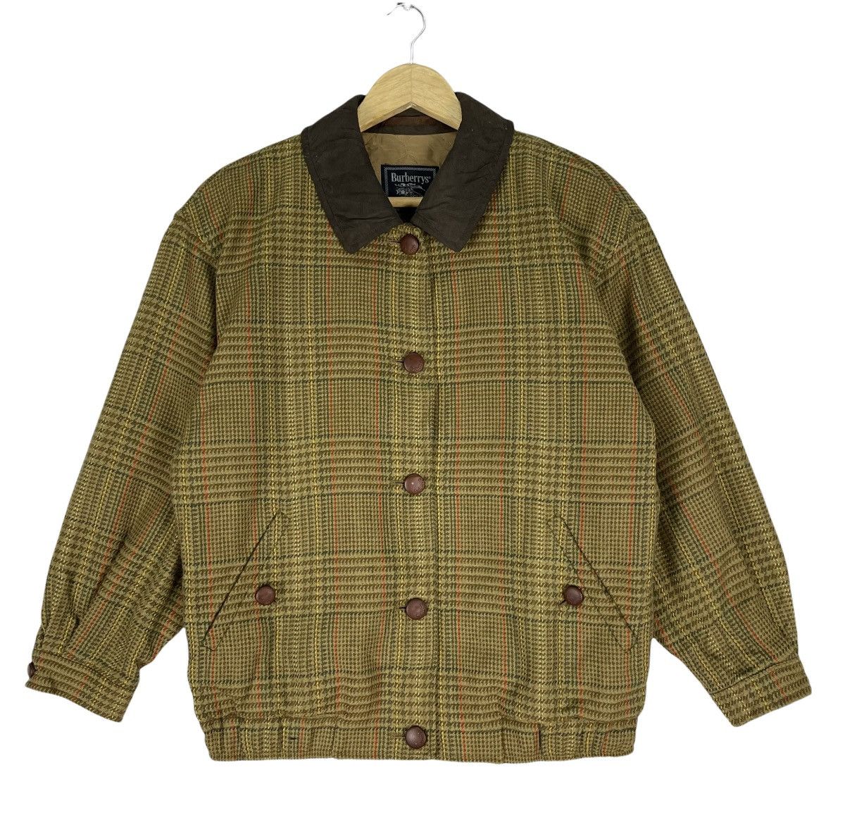 Burberry × Vintage 🔥BURBERRY Plaids Wool Light Button Jacket Size M / US 6-8 / IT 42-44 - 2 Thumbnail