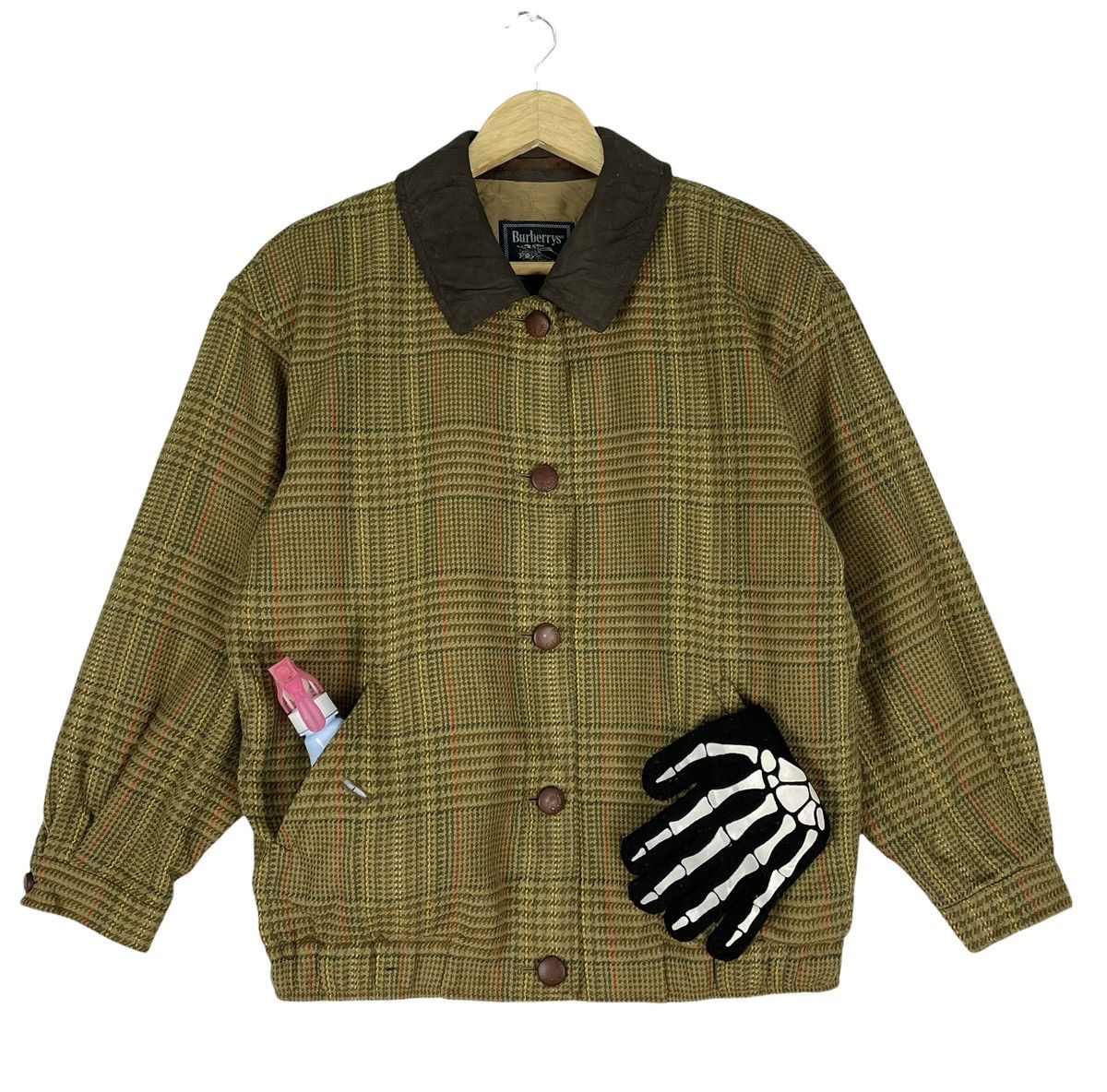 Burberry × Vintage 🔥BURBERRY Plaids Wool Light Button Jacket Size M / US 6-8 / IT 42-44 - 1 Thumbnail