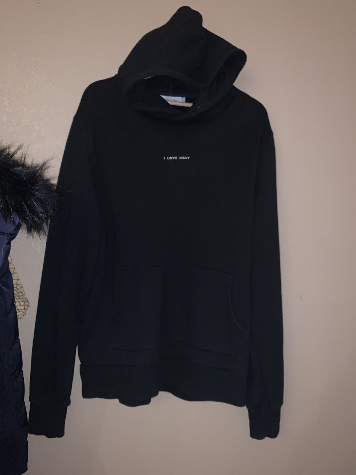 I LOVE UGLY HOODIE SZ L