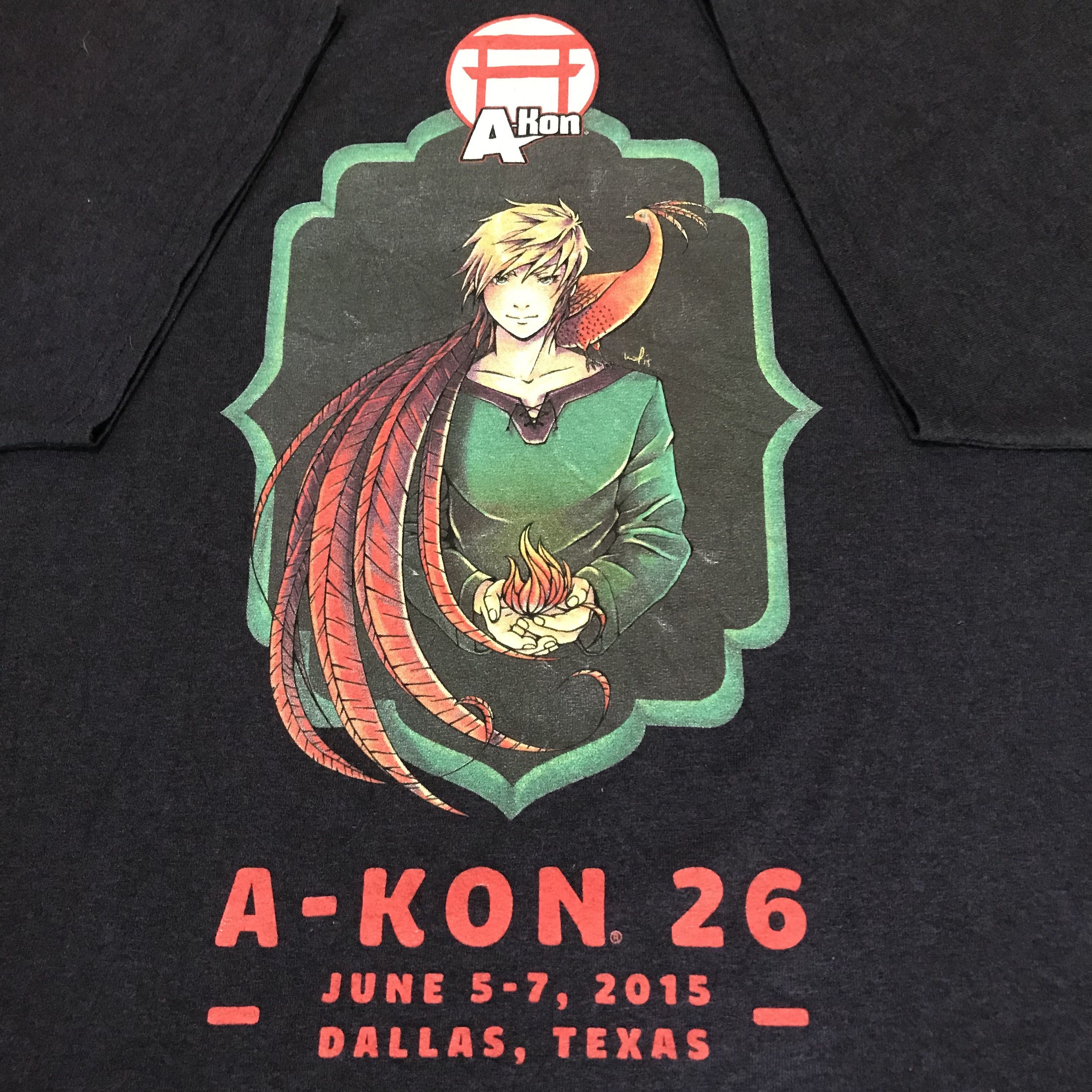 Vintage 1995 A-Kon hot 6 Anime Convention Shirt