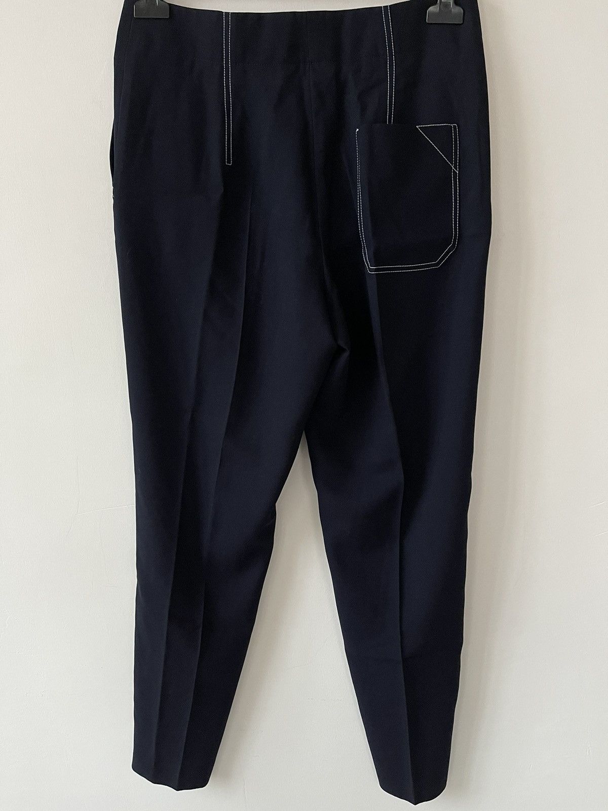 Celine ** Céline Wool Blend Trousers - Navy ** Size US 30 / EU 46 - 4 Thumbnail