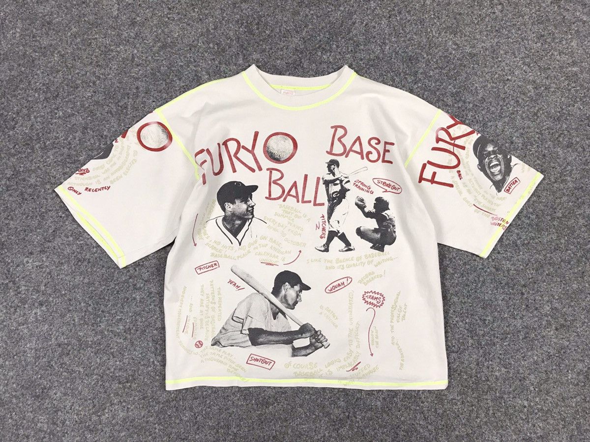 Vintage FURYO BASEBALL PRINTED T-SHIRT Size US L / EU 52-54 / 3 - 1 Thumbnail